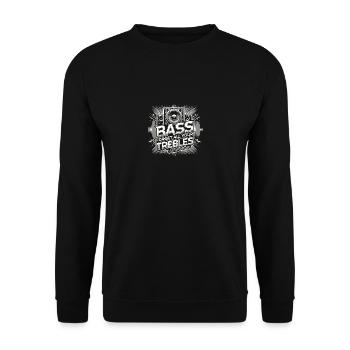 Bass Vergiss alle deine Höhen - Unisex Pullover - Schwarz - Vorne - Alina (178cm) & Michal (187cm)