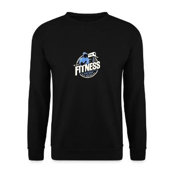 Ich bin in Fitness Ganzes Paket in deinem Briefkas - Unisex Pullover - Schwarz - Vorne - Alina (178cm) & Michal (187cm)