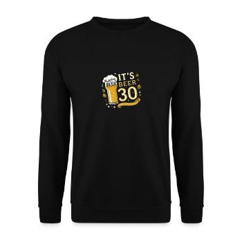 Es ist Bier 30 - Unisex Pullover - Schwarz - Vorne - Alina (178cm) & Michal (187cm)