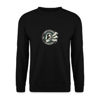 Ich höre ständig Rechnungen - Unisex Pullover - Schwarz - Vorne - Alina (178cm) & Michal (187cm)