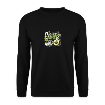 I'll Guac Your World - Unisex Pullover - Schwarz - Vorne - Alina (178cm) & Michal (187cm)