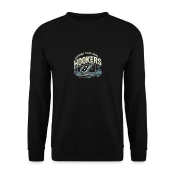 Unterstützen Sie Ihre lokalen Hookers - Unisex Pullover - Schwarz - Vorne - Alina (178cm) & Michal (187cm)
