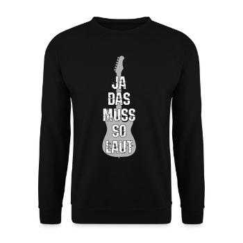 Gitarre - Unisex Pullover - Schwarz - Vorne - Alina (178cm) & Michal (187cm)