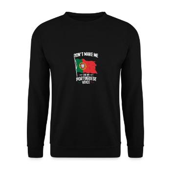 Portuguese Voice - Unisex Sweatshirt - black - Front - Alina (178cm) & Michal (187cm)