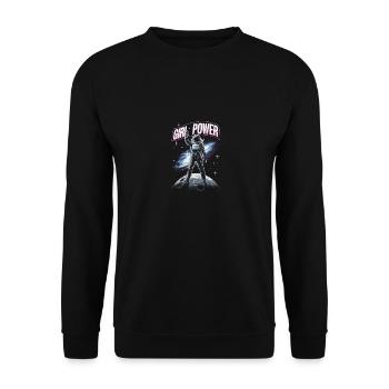 Le pouvoir des filles Fraune Power - Sweat-shirt Unisexe - noir - Devant - Alina (178cm) & Michal (187cm)