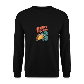 Dinosaure Taco Cinco de Mayo Design - Sweat-shirt Unisexe - noir - Devant - Alina (178cm) & Michal (187cm)