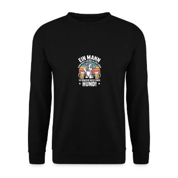 Man Dog Beer - Unisex Sweatshirt - black - Front - Alina (178cm) & Michal (187cm)