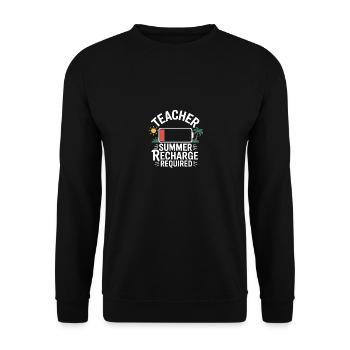 Teacher Summer Holidays - Unisex Sweatshirt - black - Front - Alina (178cm) & Michal (187cm)