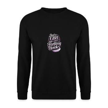 Juste une fille qui aime les livres de fantasy - Sweat-shirt Unisexe - noir - Devant - Alina (178cm) & Michal (187cm)