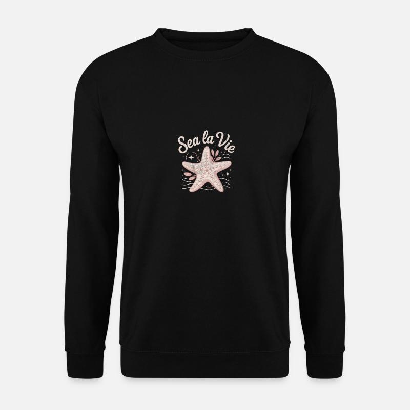 Sea La Vie Süßes Seestern Desing - Unisex Pullover - Schwarz
