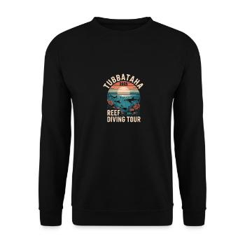 DivingTour Tubbataha 2025 - Unisex Pullover - Schwarz - Vorne - Alina (178cm) & Michal (187cm)