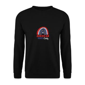 Uniquement des vibrations américaines - Sweat-shirt Unisexe - noir - Devant - Alina (178cm) & Michal (187cm)