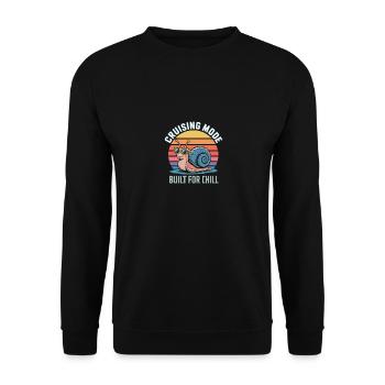 Escargot drôle avec mode de croisière - Sweat-shirt Unisexe - noir - Devant - Alina (178cm) & Michal (187cm)