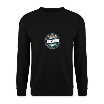 Funny Lausbua Bayern Design - Unisex Sweatshirt - black - Front - Alina (178cm) & Michal (187cm)