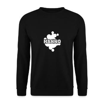 First name Hanno - Unisex Sweatshirt - black - Front - Alina (178cm) & Michal (187cm)