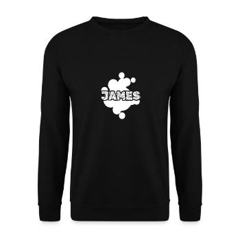Gift James - Unisex Sweatshirt - black - Front - Alina (178cm) & Michal (187cm)