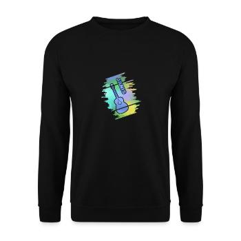 Guitar Janis - Unisex Pullover - Schwarz - Vorne - Alina (178cm) & Michal (187cm)