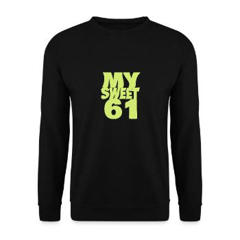 Sweet 61 - Unisex Sweatshirt - black - Front - Alina (178cm) & Michal (187cm)