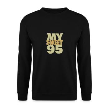 Sweet 95 - Unisex Sweatshirt - black - Front - Alina (178cm) & Michal (187cm)