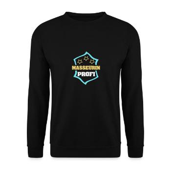 Beruf Masseurin - Unisex Pullover - Schwarz - Vorne - Alina (178cm) & Michal (187cm)