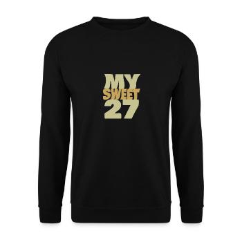 27 - Unisex Sweatshirt - black - Front - Alina (178cm) & Michal (187cm)