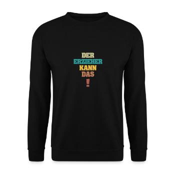 Gift for Educator - Unisex Sweatshirt - black - Front - Alina (178cm) & Michal (187cm)