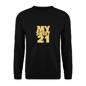 Sweet 21 - Unisex Sweatshirt - black - Front - Alina (178cm) & Michal (187cm)