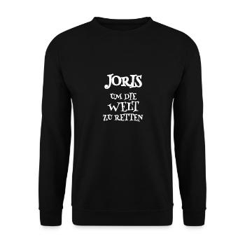 Joris als Retter - Unisex Pullover - Schwarz - Vorne - Alina (178cm) & Michal (187cm)
