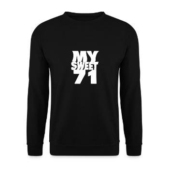 Sweet 71 - Unisex Sweatshirt - black - Front - Alina (178cm) & Michal (187cm)