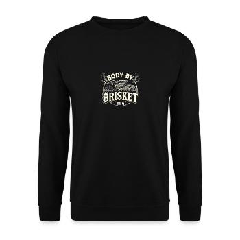 Körper von Brisket - Unisex Pullover - Schwarz - Vorne - Alina (178cm) & Michal (187cm)