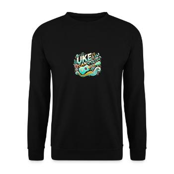 Uke kann es schaffen - Unisex Pullover - Schwarz - Vorne - Alina (178cm) & Michal (187cm)