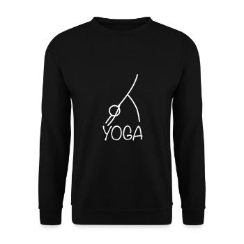 Exercice de yoga - Sweat-shirt Unisexe - noir - Devant - Alina (178cm) & Michal (187cm)