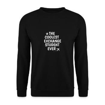 The coolest exchange student ever - Unisex Sweatshirt - black - Front - Alina (178cm) & Michal (187cm)