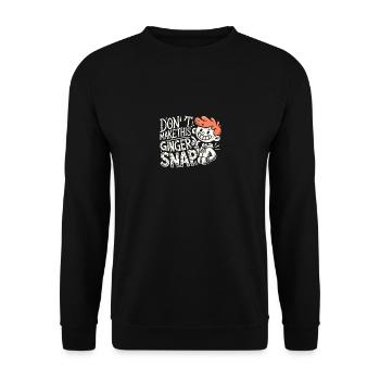 Dieser Ingwerschnaps ist nicht zu gebrauchen - Unisex Pullover - Schwarz - Vorne - Alina (178cm) & Michal (187cm)
