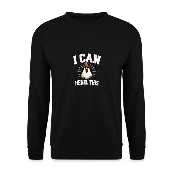 Je peux le faire, éleveur de poulets - Sweat-shirt Unisexe - noir - Devant - Alina (178cm) & Michal (187cm)