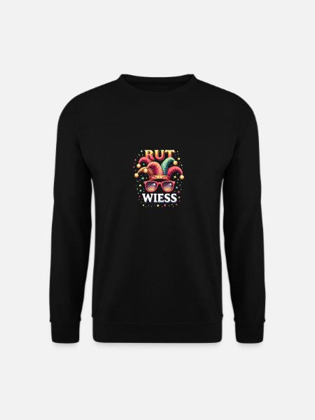 Köln Rut und Wiess - Karneval Outfit - Unisex Pullover - Schwarz