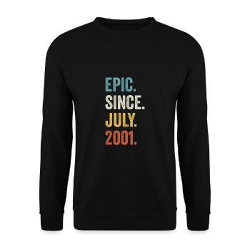 21 Years Old Epic Since July 2001 21st Birthday - Unisex Sweatshirt - black - Front - Alina (178cm) & Michal (187cm)