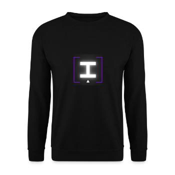 Letter "I" - Unisex Sweatshirt - black - Front - Alina (178cm) & Michal (187cm)