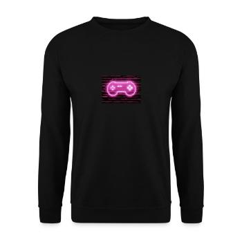 Neon Gaming Controller für Gamer - Unisex Pullover - Schwarz - Vorne - Alina (178cm) & Michal (187cm)