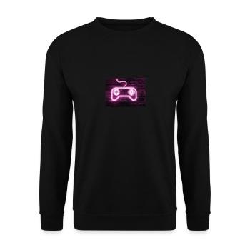 Neon Gaming Controller für Gamer - Unisex Pullover - Schwarz - Vorne - Alina (178cm) & Michal (187cm)