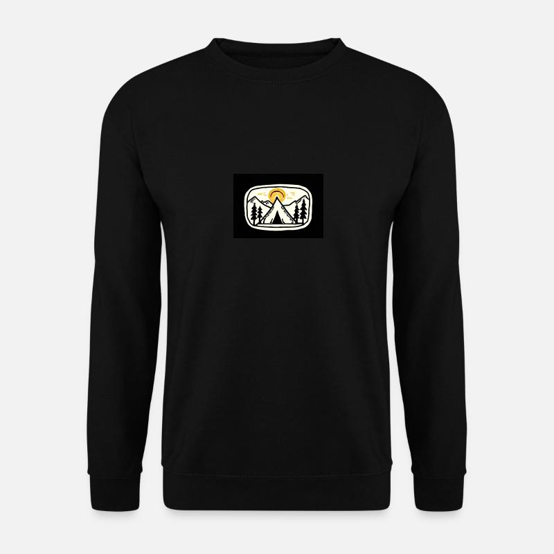 Camping Sonnenuntergang - Unisex Pullover - Schwarz