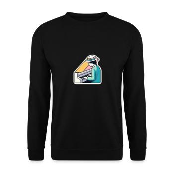 Piano Pétale - Sweat-shirt Unisexe - noir - Devant - Alina (178cm) & Michal (187cm)