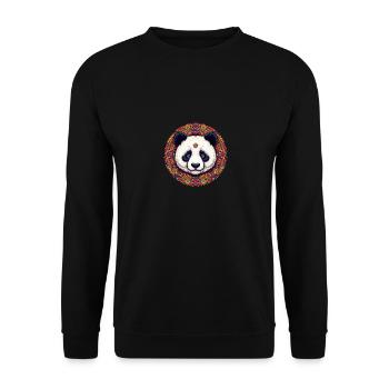 mandala panda spirituel - Sweat-shirt Unisexe - noir - Devant - Alina (178cm) & Michal (187cm)