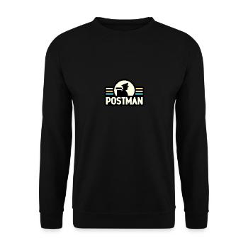 Postbote - Unisex Pullover - Schwarz - Vorne - Alina (178cm) & Michal (187cm)