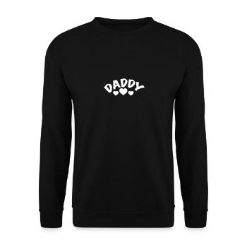 Dad / Daddy / Dad / Heart / i love my dad 1c - Unisex Sweatshirt - black - Front - Alina (178cm) & Michal (187cm)