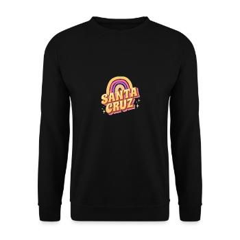 Santa Cruz Hoodie CA California Beach Kalifornien - Unisex Pullover - Schwarz - Vorne - Alina (178cm) & Michal (187cm)