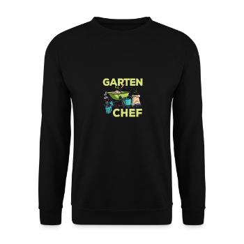 Gärtner Gärtnersprüche Hobbygärtner Gartenchef - Unisex Pullover - Schwarz - Vorne - Alina (178cm) & Michal (187cm)