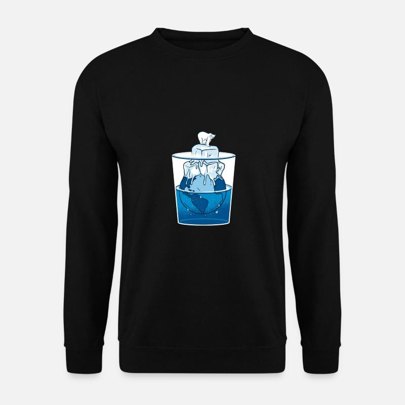 Green Planet Tshirt "Melting Future" - Unisex Pullover - Schwarz