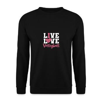 Volleyballspielerin Volleyballerin Volleyball - Unisex Pullover - Schwarz - Vorne - Alina (178cm) & Michal (187cm)