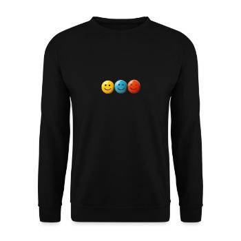 happy t shirts - Sweat-shirt Unisexe - noir - Devant - Alina (178cm) & Michal (187cm)